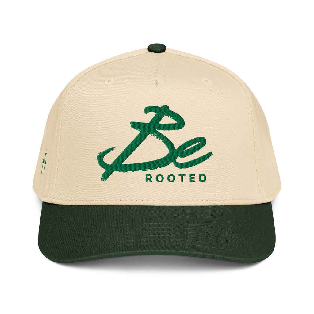 Be Rooted Baseball Cap | Natural/Black 5-Panel with Side Logo