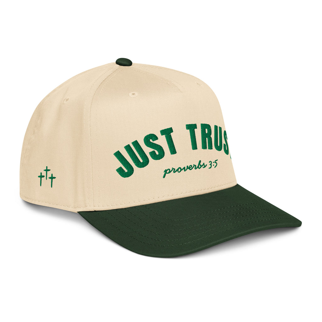 Just Trust Proverbs 3:5 Women's Hat | Green 5-Panel with Side Logo