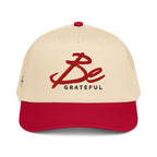 Be Grateful Baseball Cap | 5-Panel Hat with 3 Crosses Side Logo