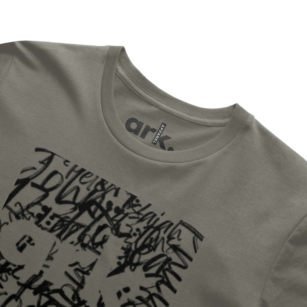 Men Crew Neck T Shirt with Front Graphic Print Short Sleeve