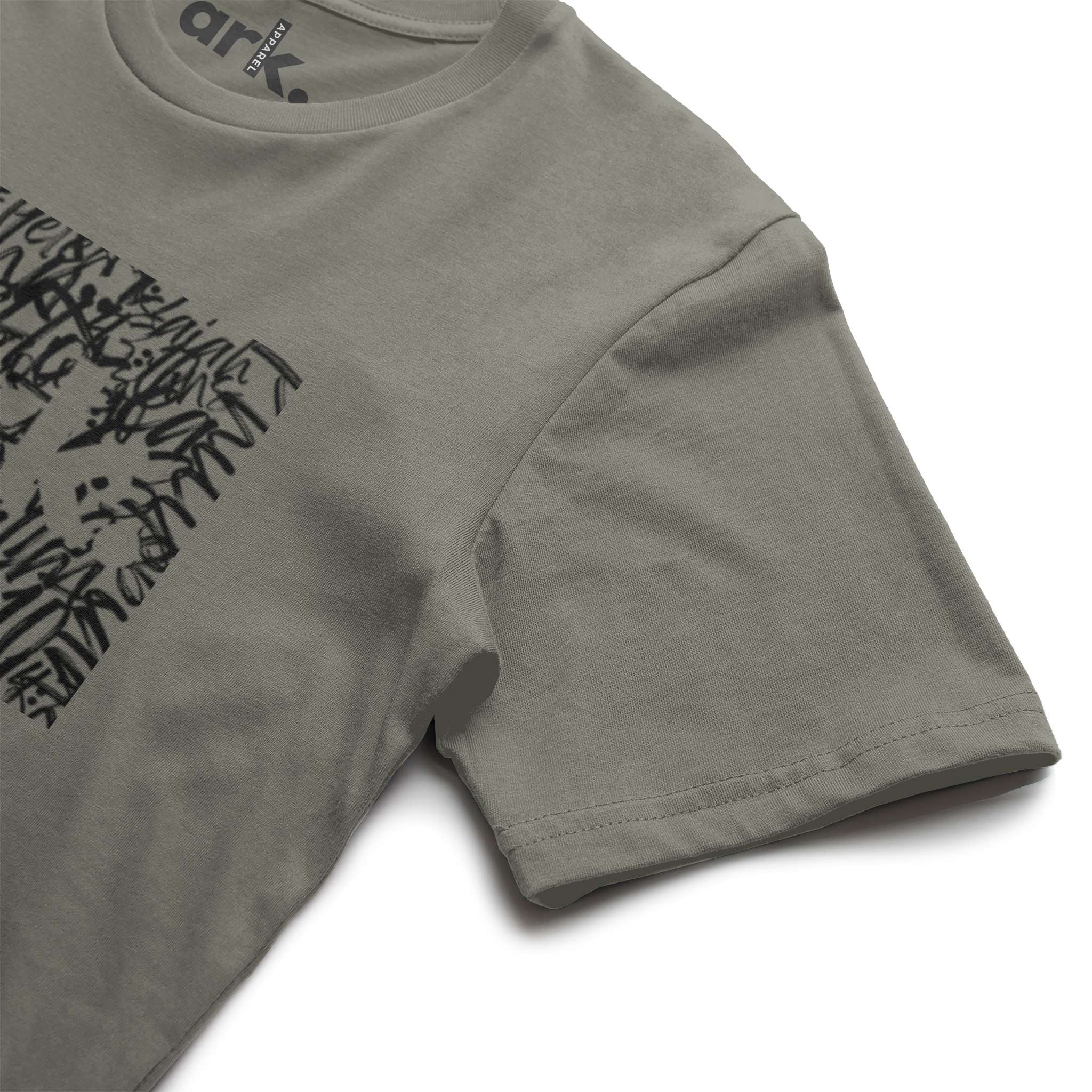 Men Crew Neck T Shirt with Front Graphic Print Short Sleeve