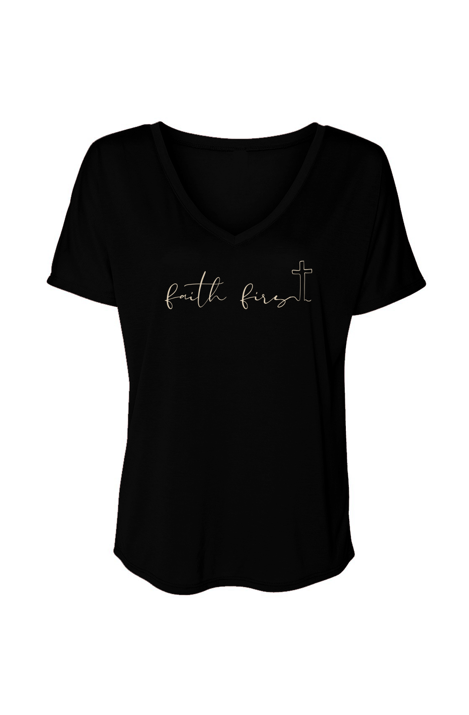 Women's Slouchy V-Neck T-Shirt - Faith First