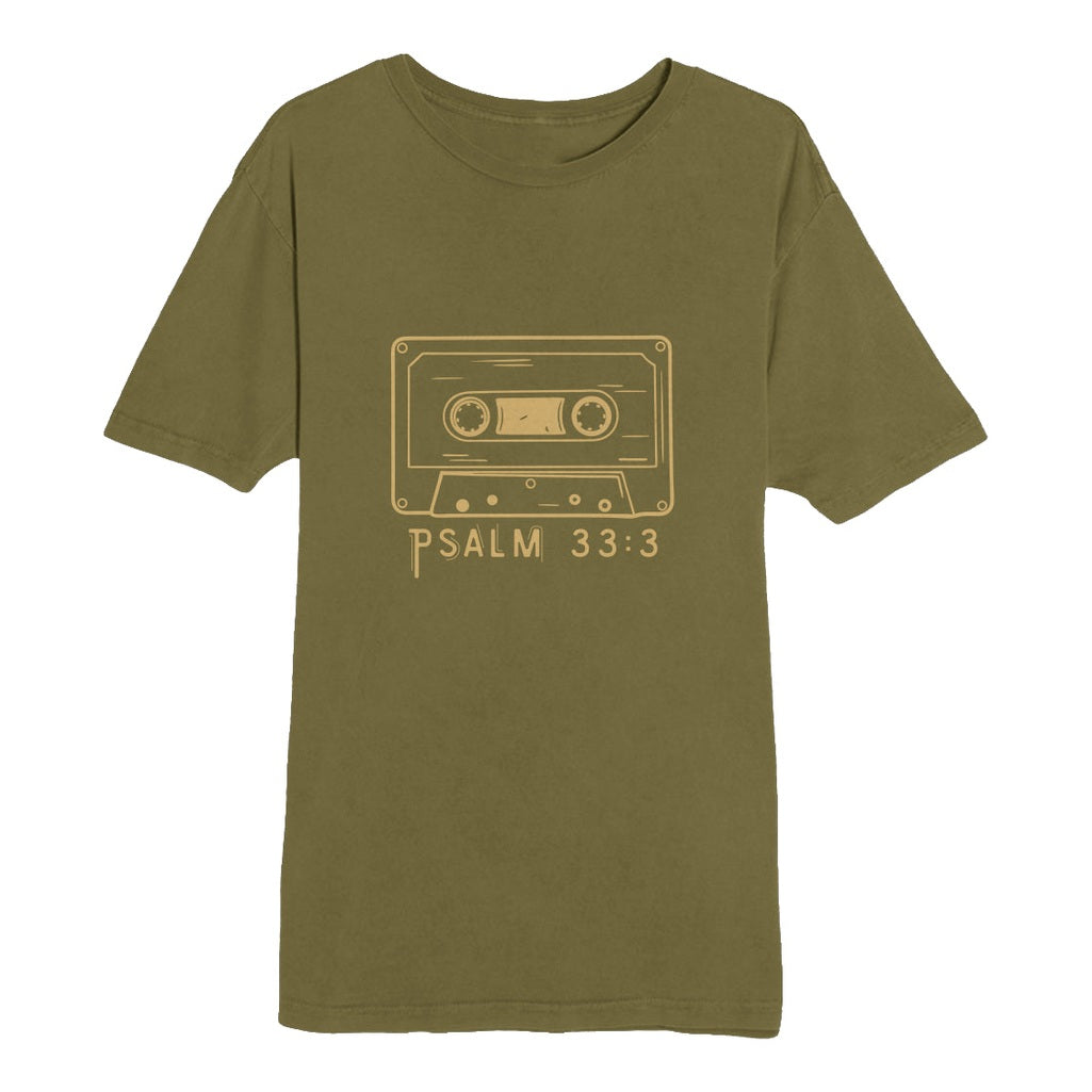 Men's Vintage T-Shirt - Psalm 33:3 Print