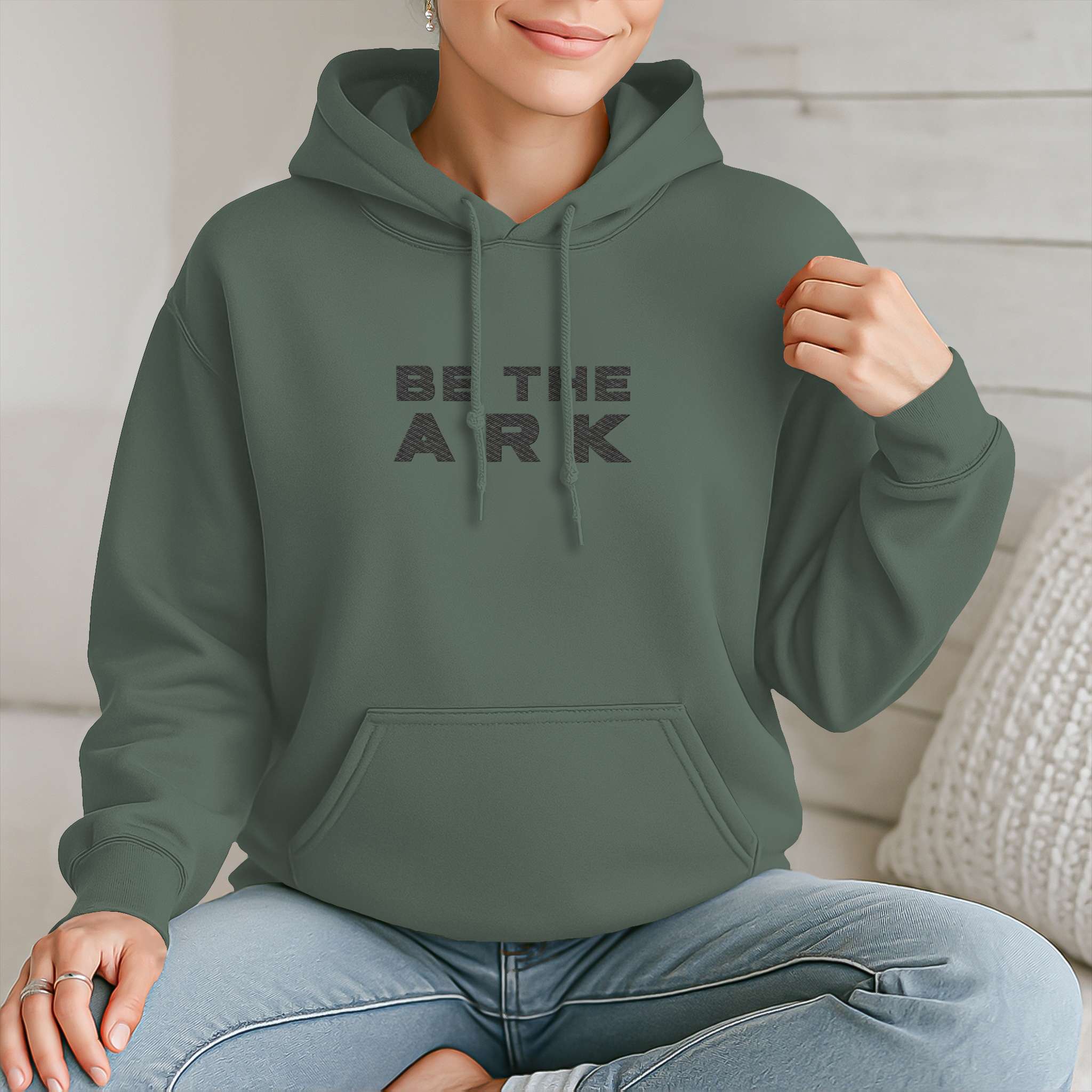 Men's Heavyweight Hoodie - Be The Ark Embroidery