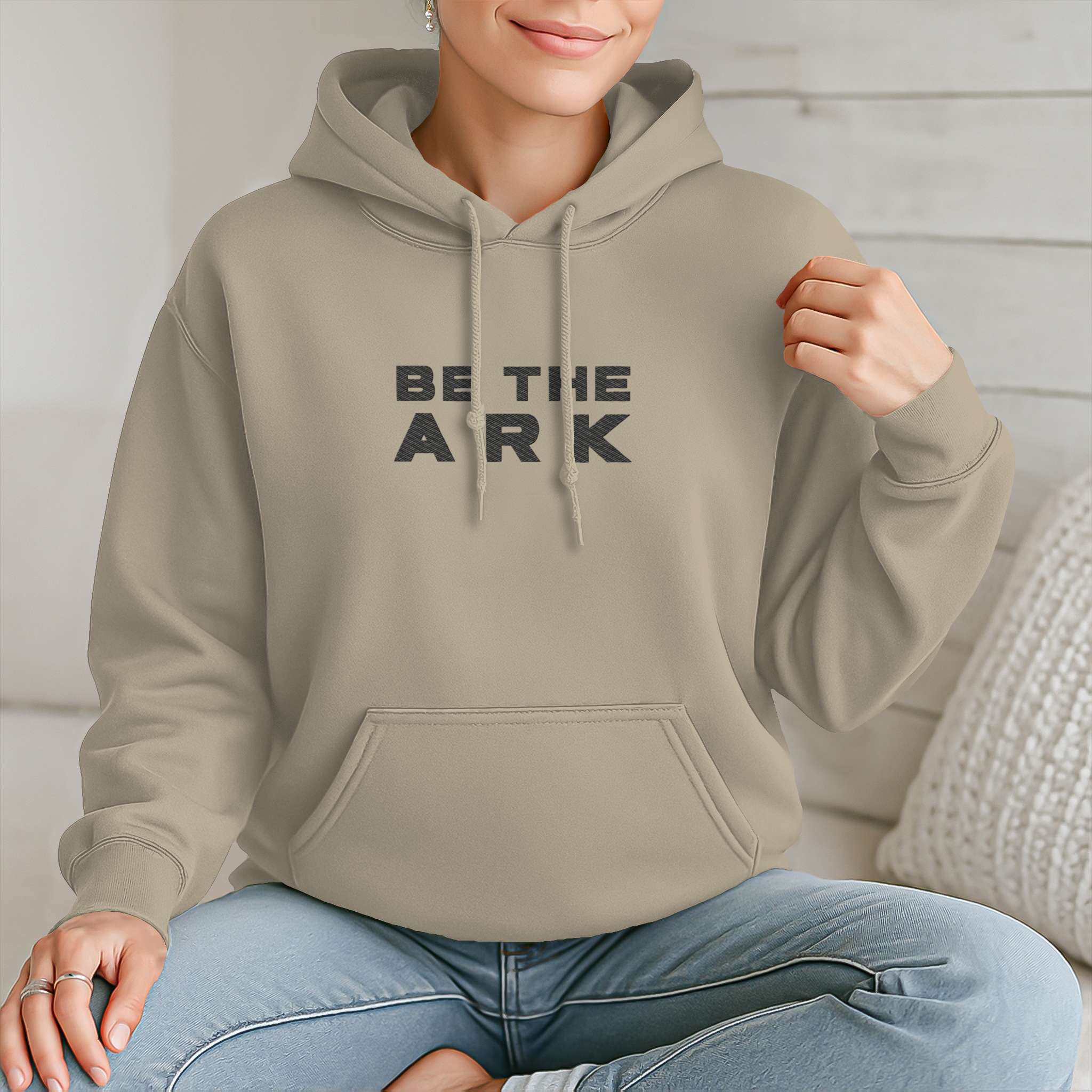 Men's Heavyweight Hoodie - Be The Ark Embroidery