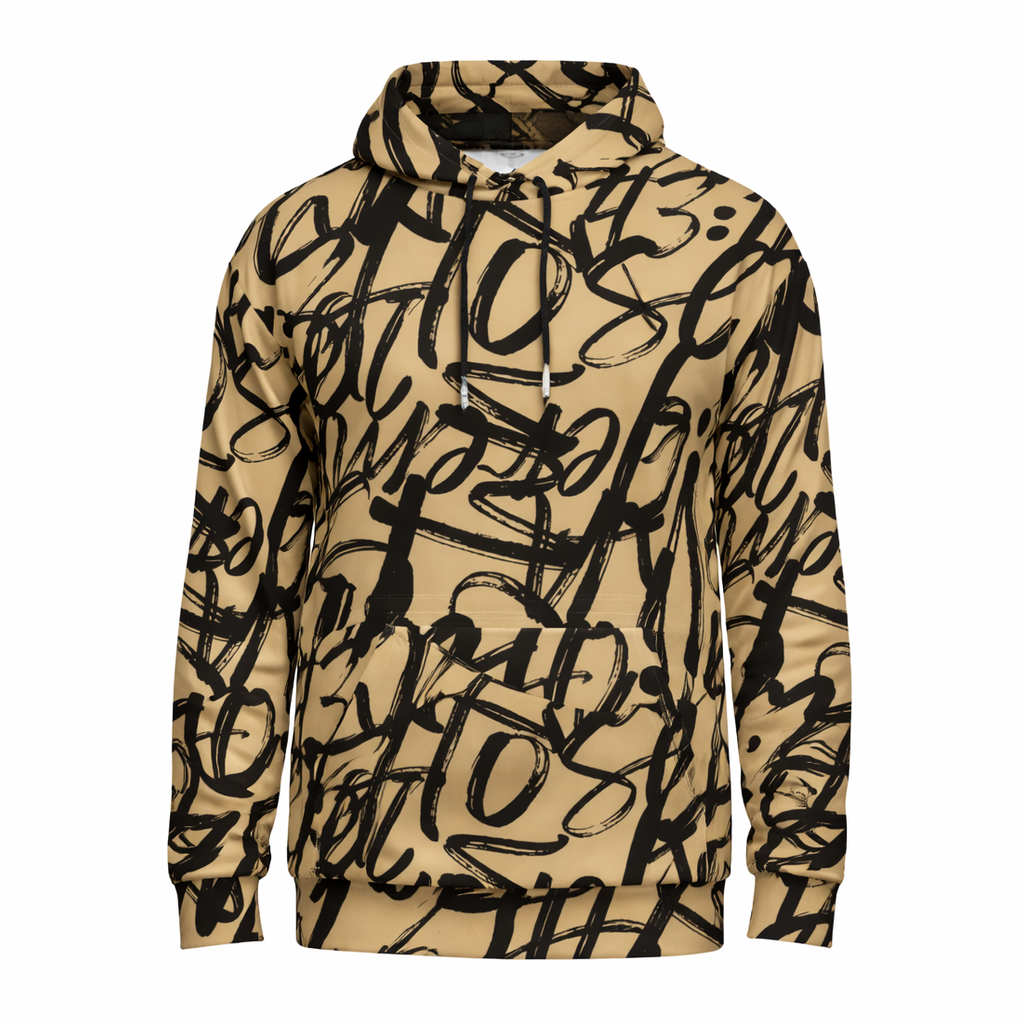 Men’s All-Over Print Hoodie with Bible Verse Text Design Pullover