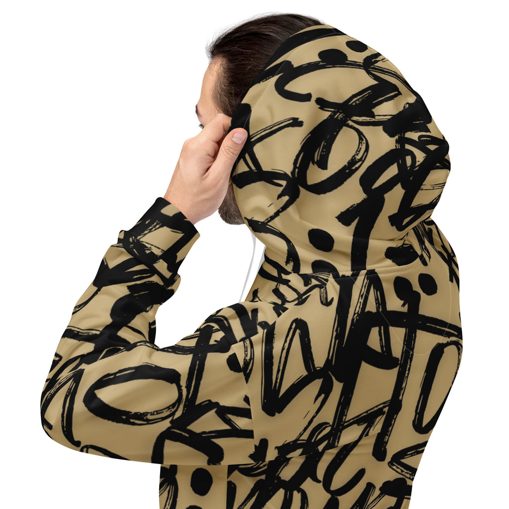 Men’s All-Over Print Hoodie with Bible Verse Text Design Pullover