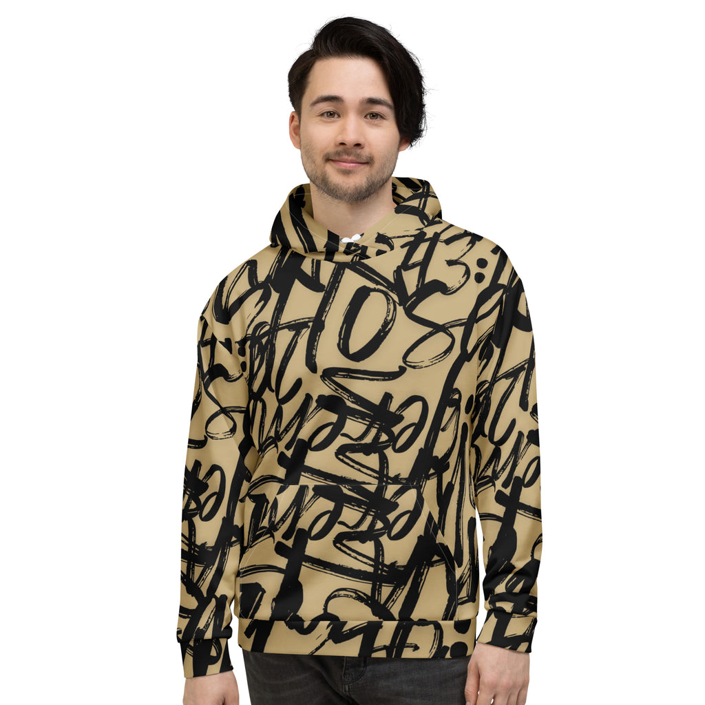 Men’s All-Over Print Hoodie with Bible Verse Text Design Pullover