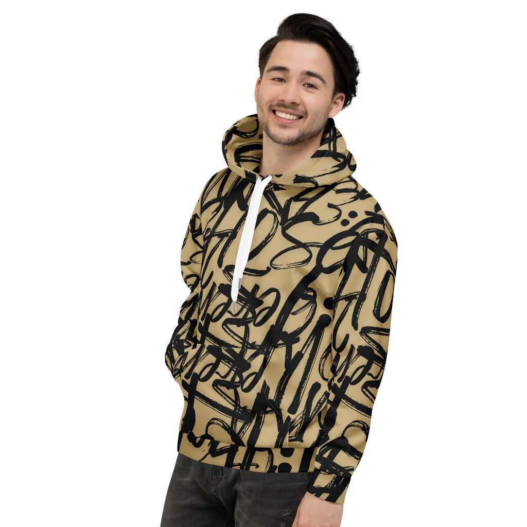 Men’s All-Over Print Hoodie with Bible Verse Text Design Pullover