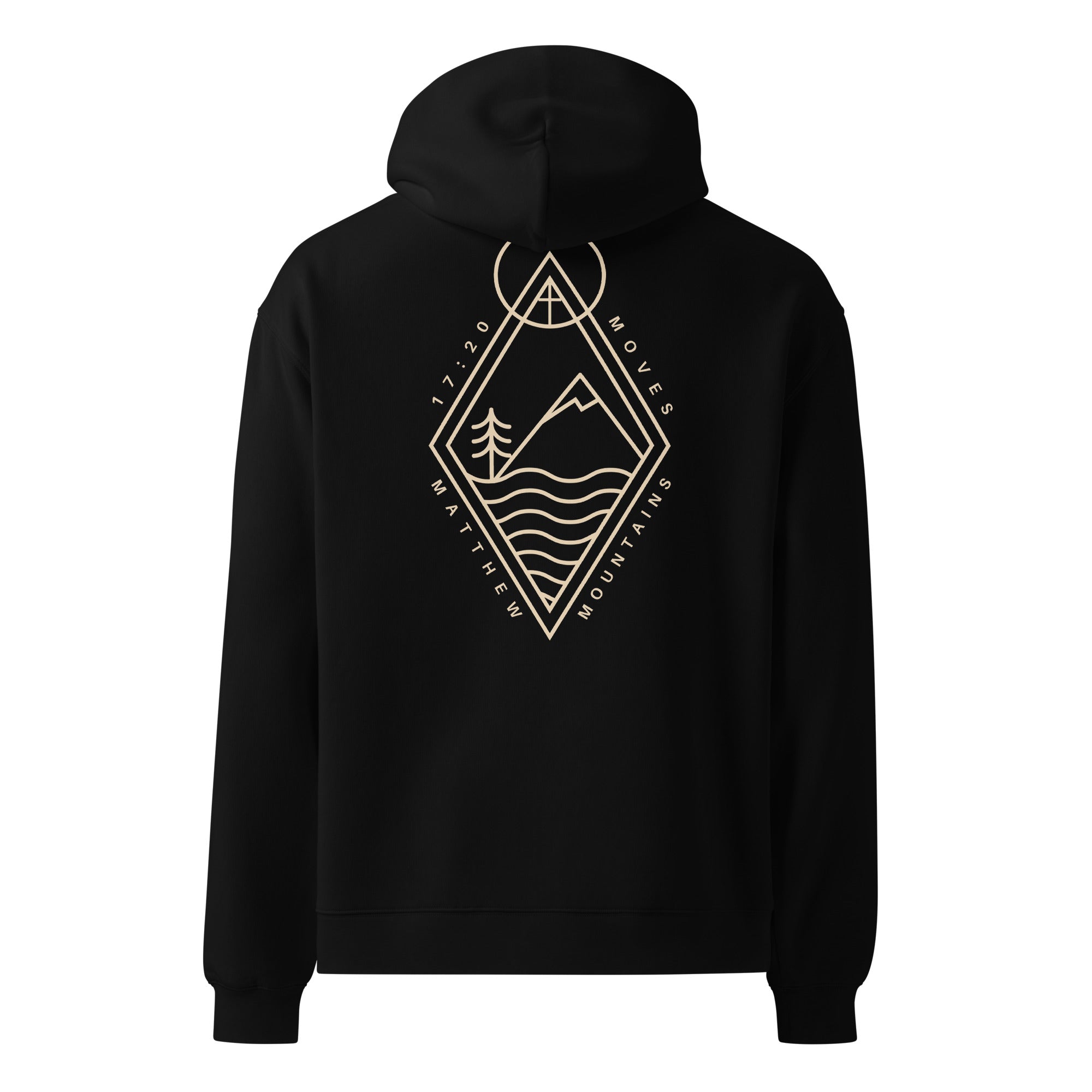 Women's Oversized Pullover Hoodie - Faith Front & Moves Mountains Matthew 17:20 Back Graphic - Various Colors Christian Faith Sweatshirt