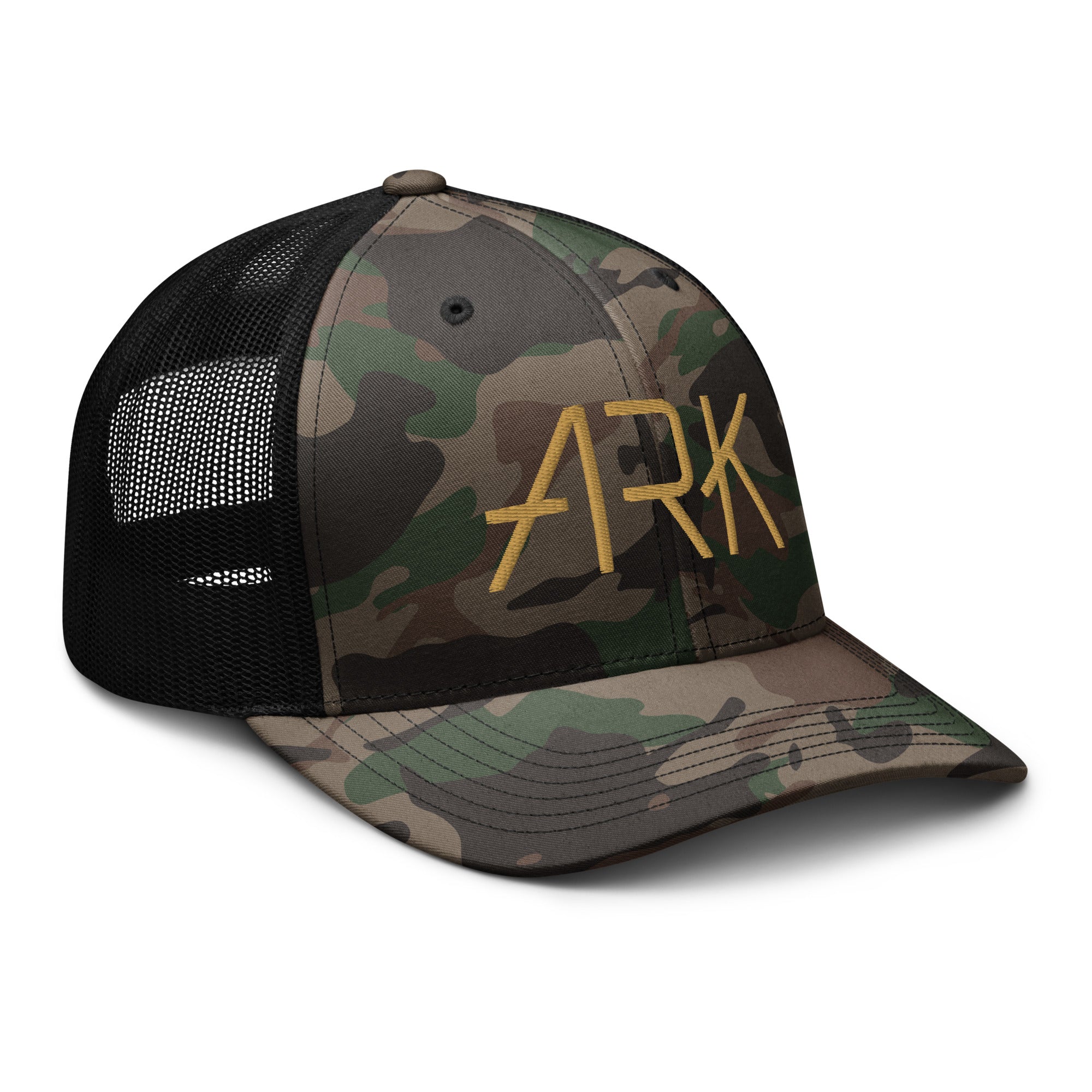 Ark Camo Trucker Hat | 3D Embroidered Otto Cap