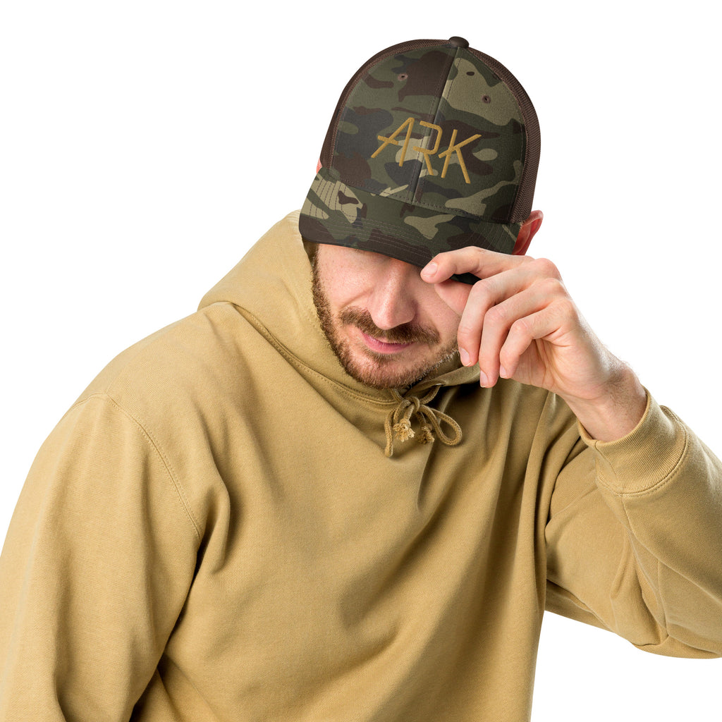 Ark Camo Trucker Hat | 3D Embroidered Otto Cap