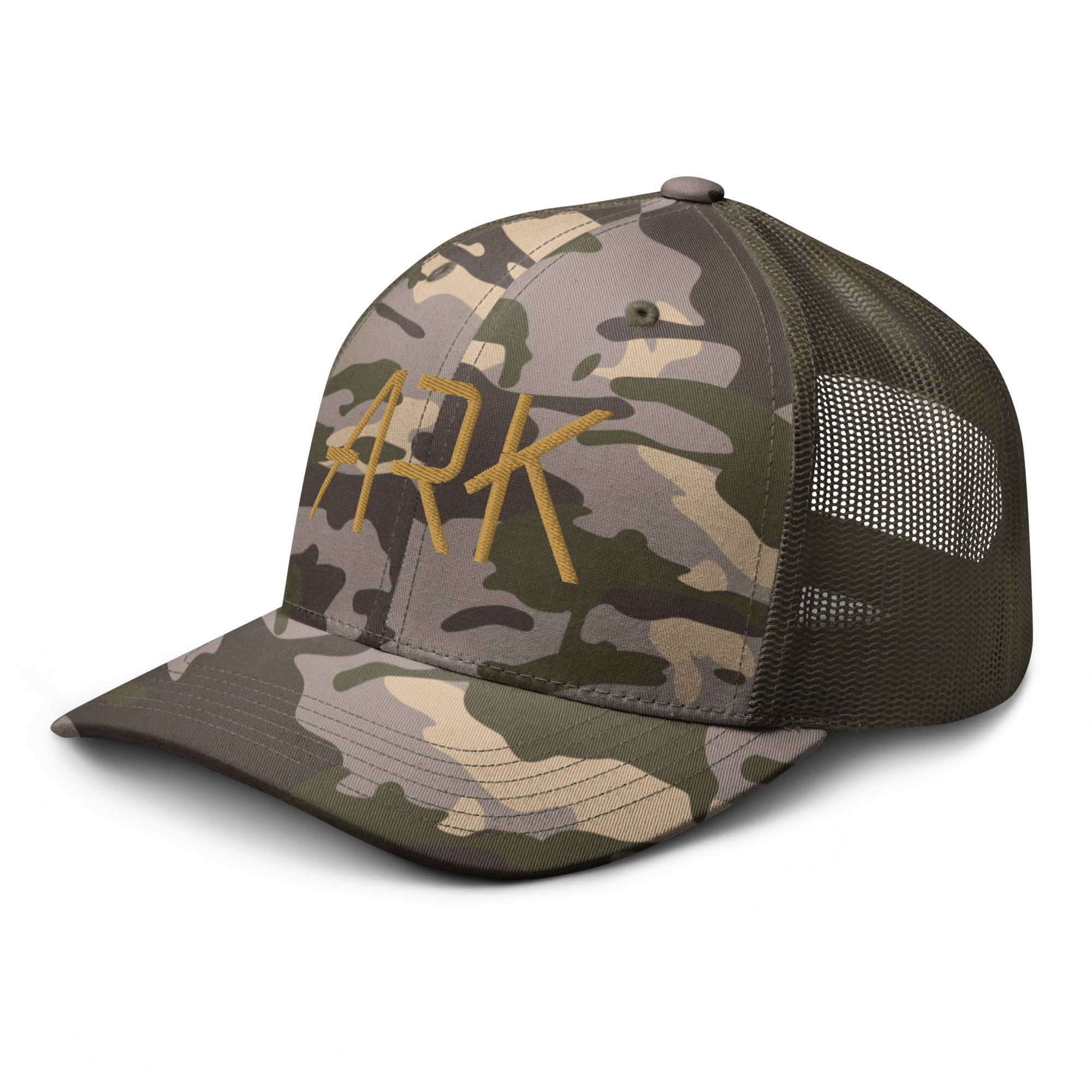 Ark Camo Trucker Hat | 3D Embroidered Otto Cap