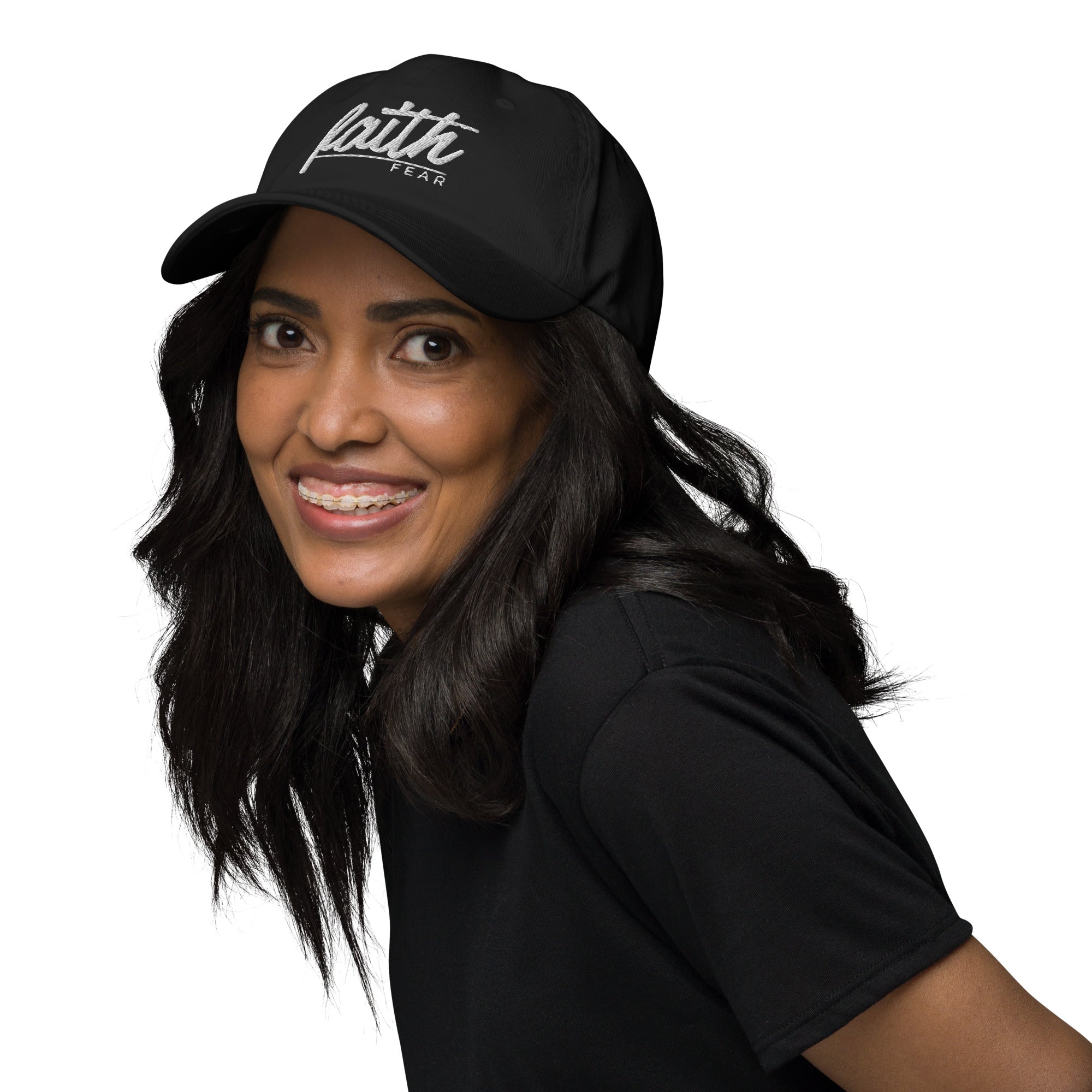 Faith Over Fear Embroidered Cotton Cap