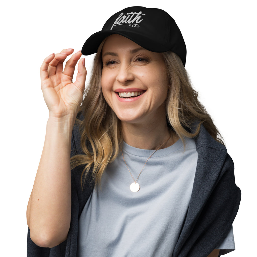 Faith Over Fear Embroidered Cotton Cap