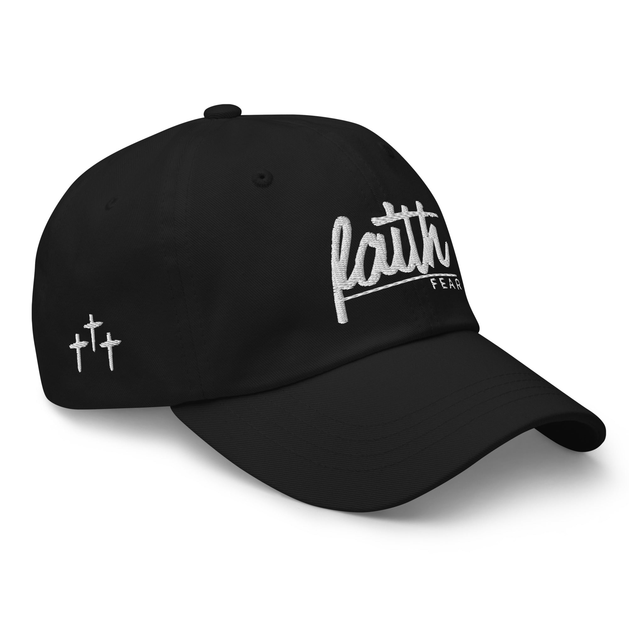 Faith Over Fear Embroidered Cotton Cap
