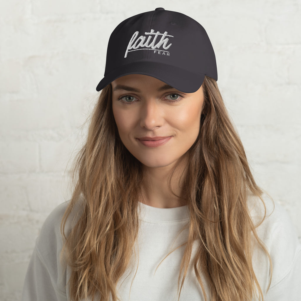 Faith Over Fear Embroidered Cotton Cap