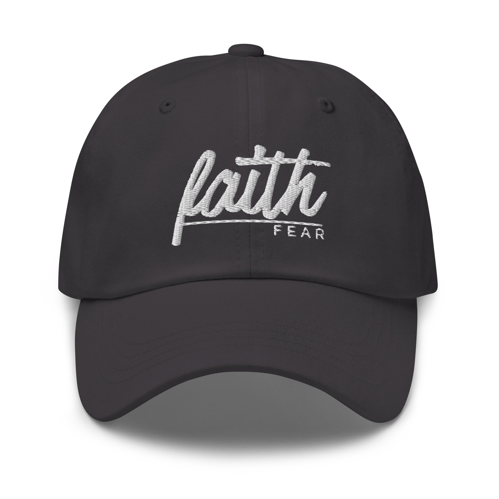 Faith Over Fear Embroidered Cotton Cap