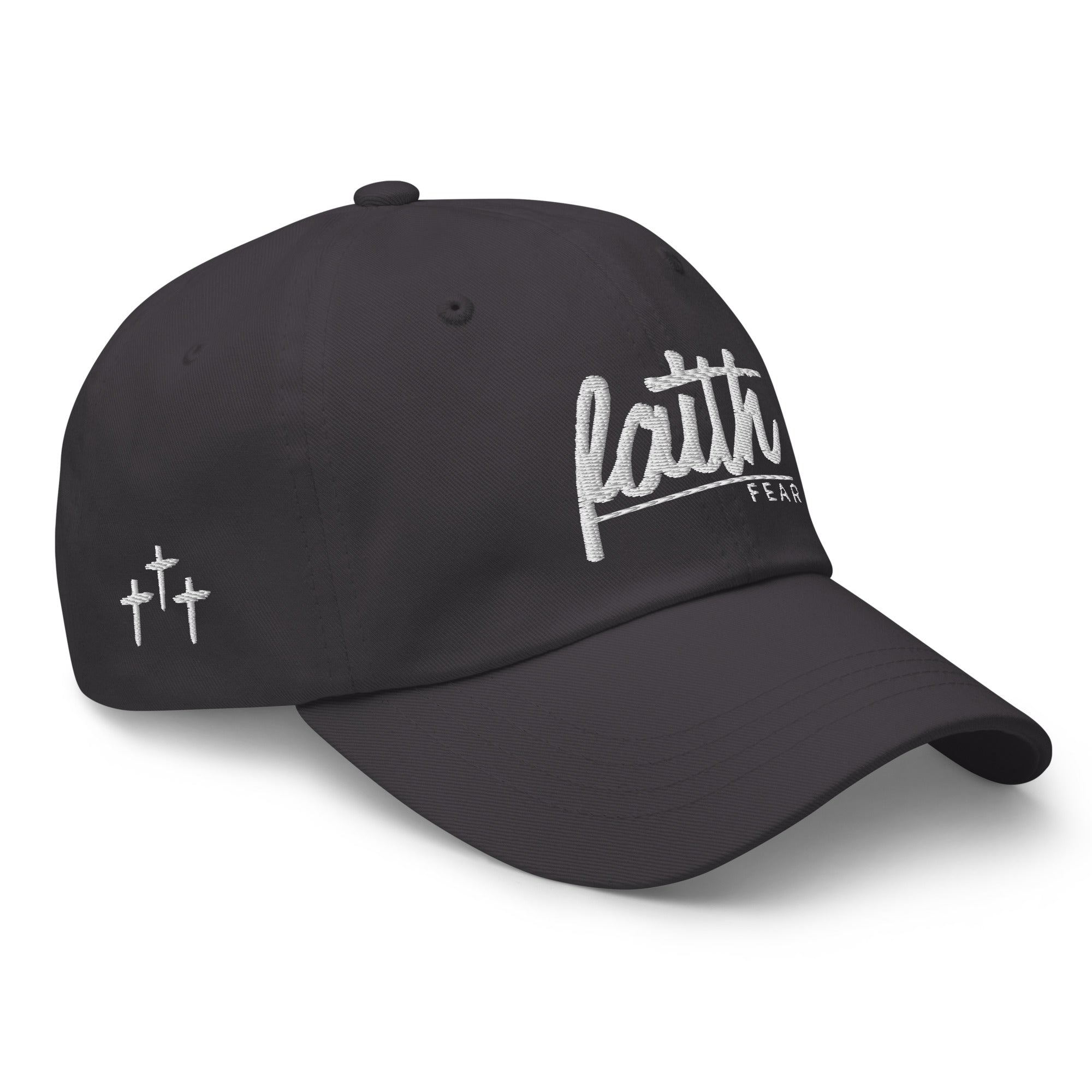 Faith Over Fear Embroidered Cotton Cap