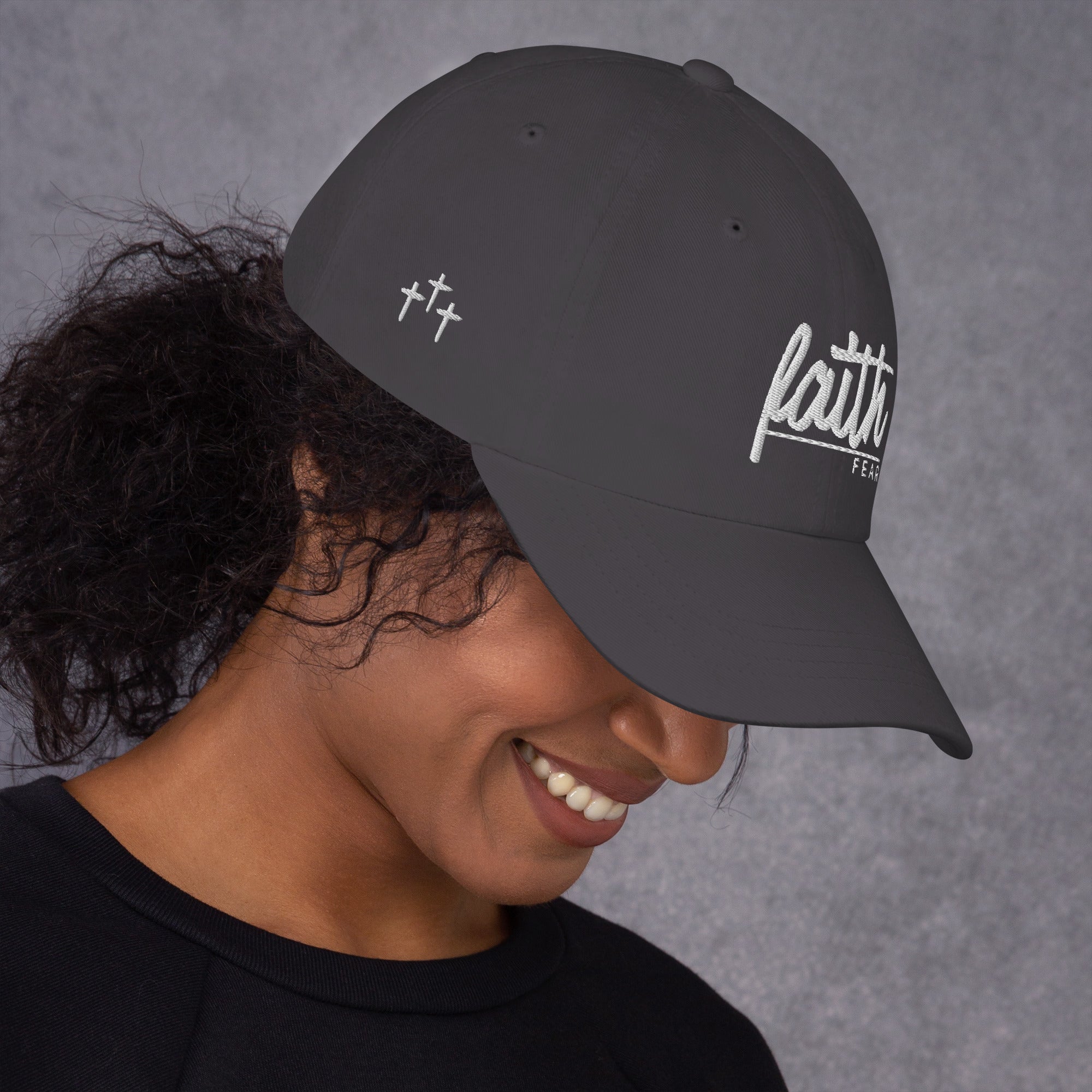 Faith Over Fear Embroidered Cotton Cap
