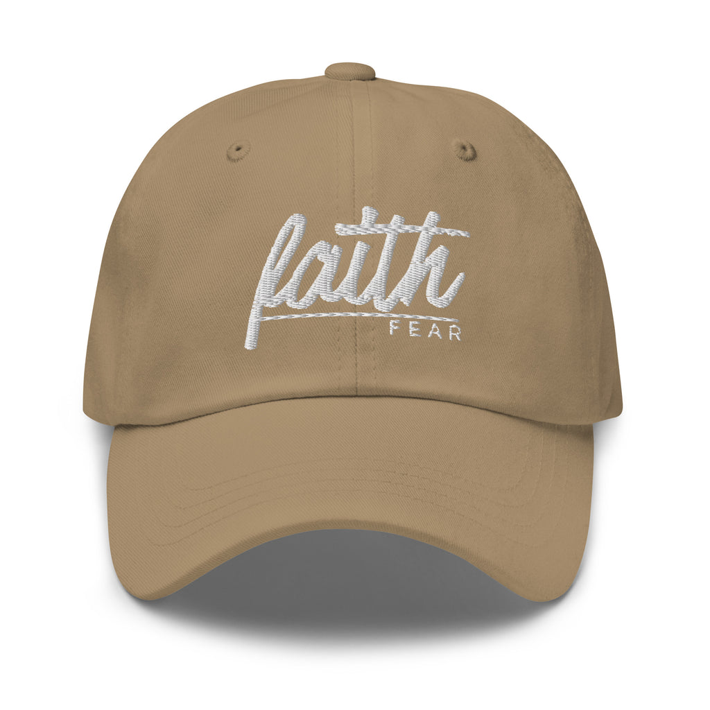 Faith Over Fear Embroidered Cotton Cap