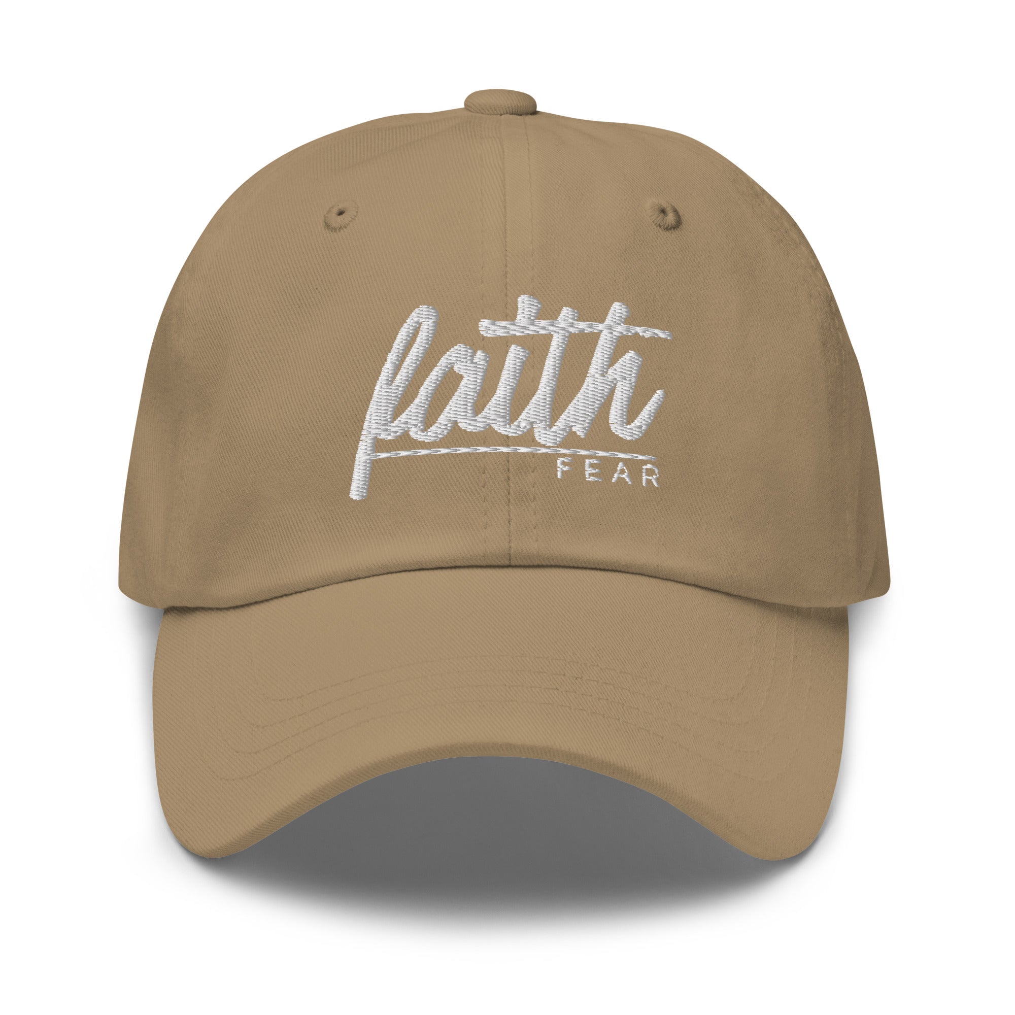 Faith Over Fear Embroidered Cotton Cap