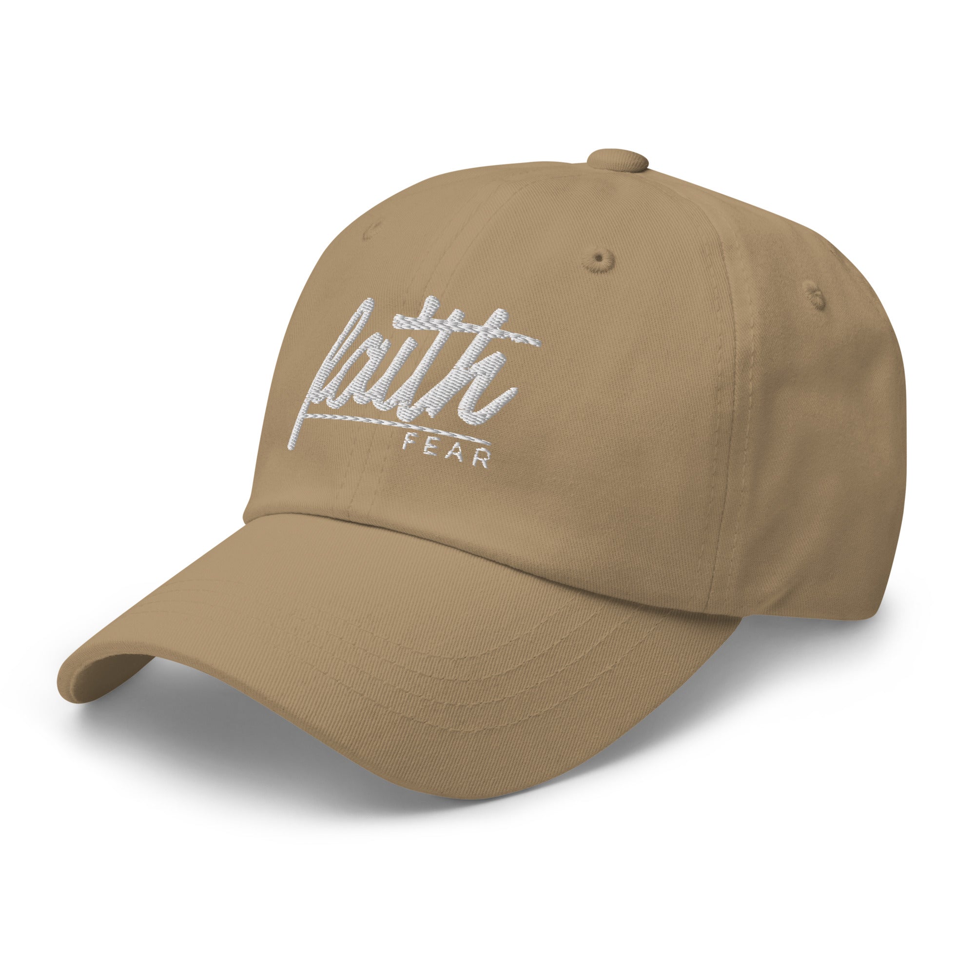 Faith Over Fear Embroidered Cotton Cap
