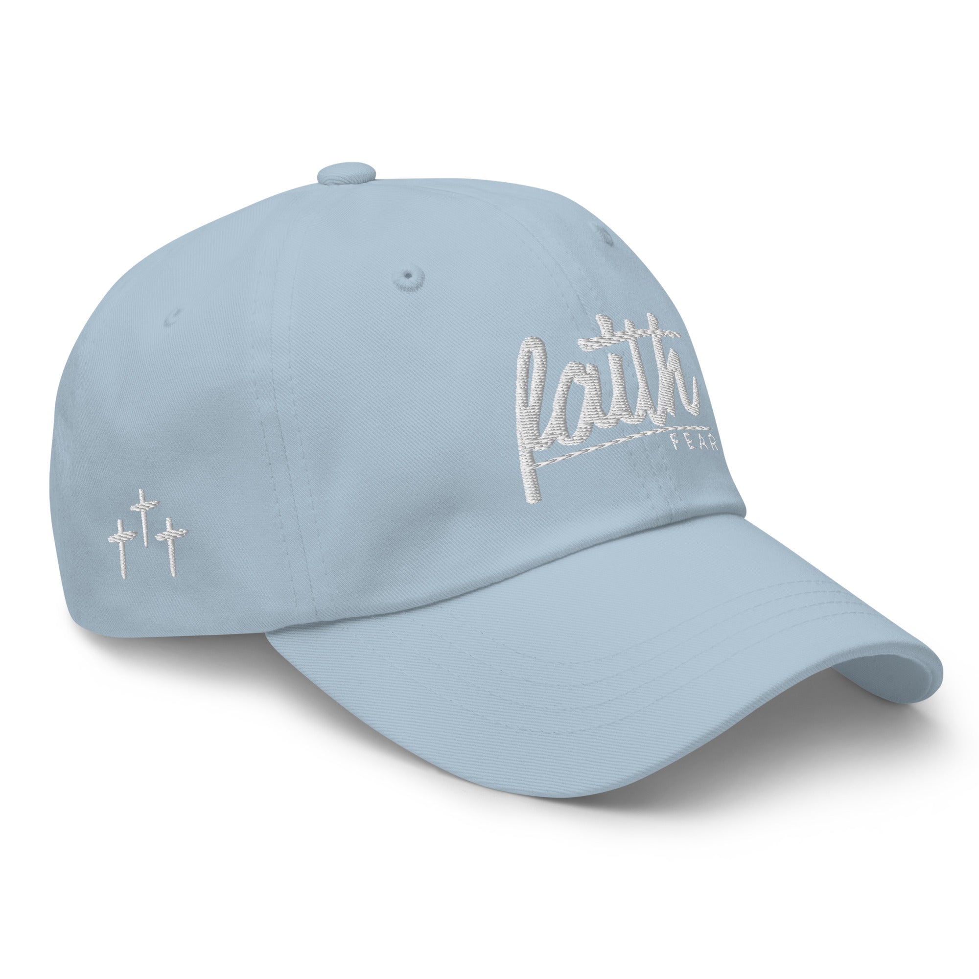 Faith Over Fear Embroidered Cotton Cap