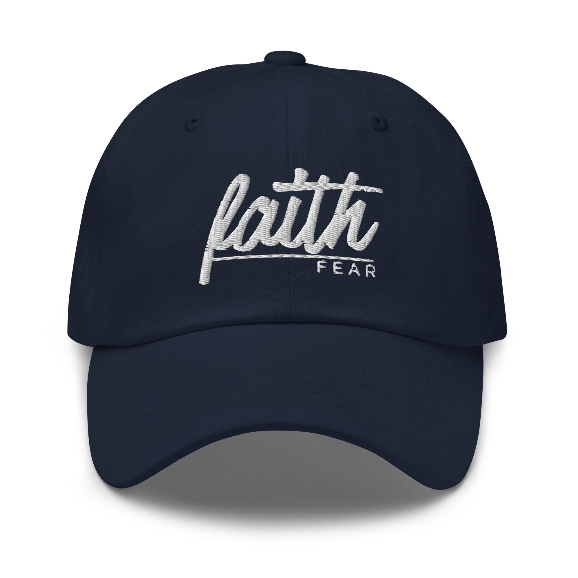 Faith Over Fear Embroidered Cotton Cap