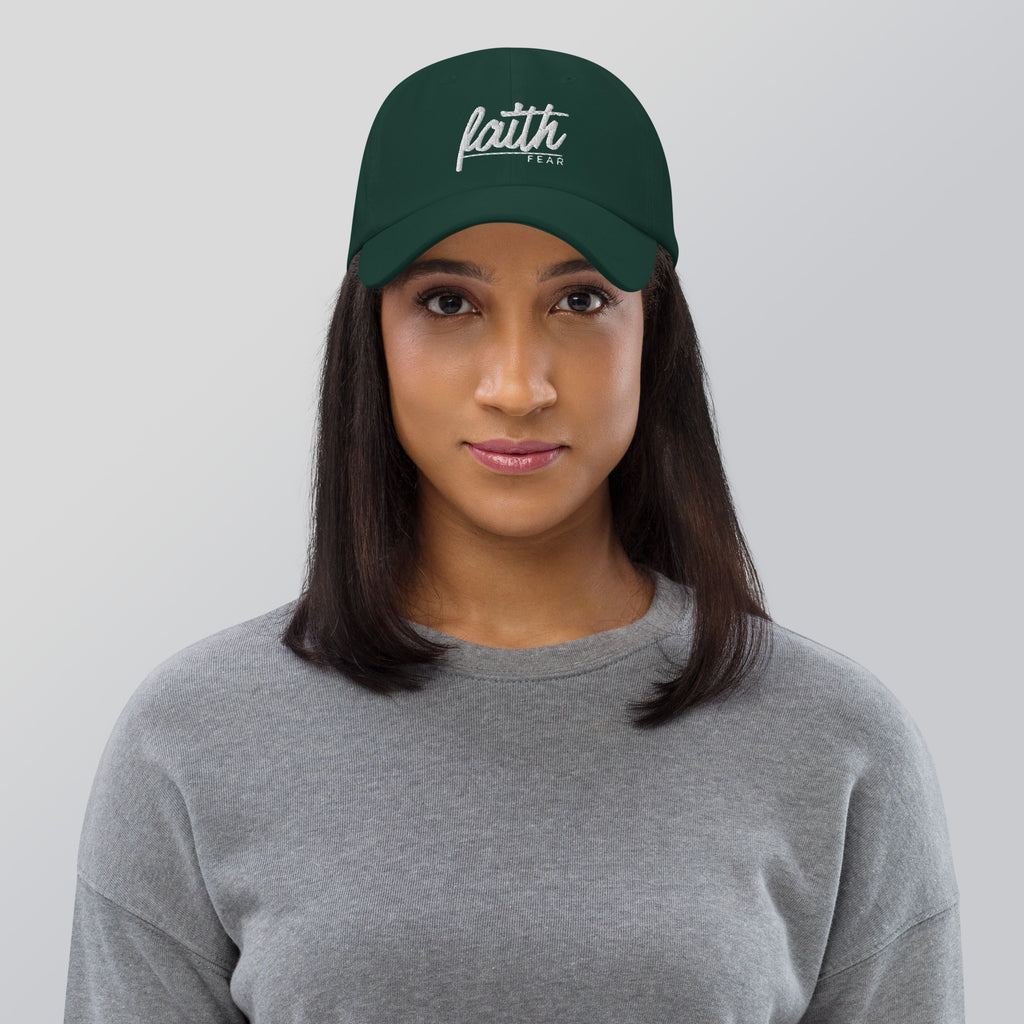 Faith Over Fear Embroidered Cotton Cap
