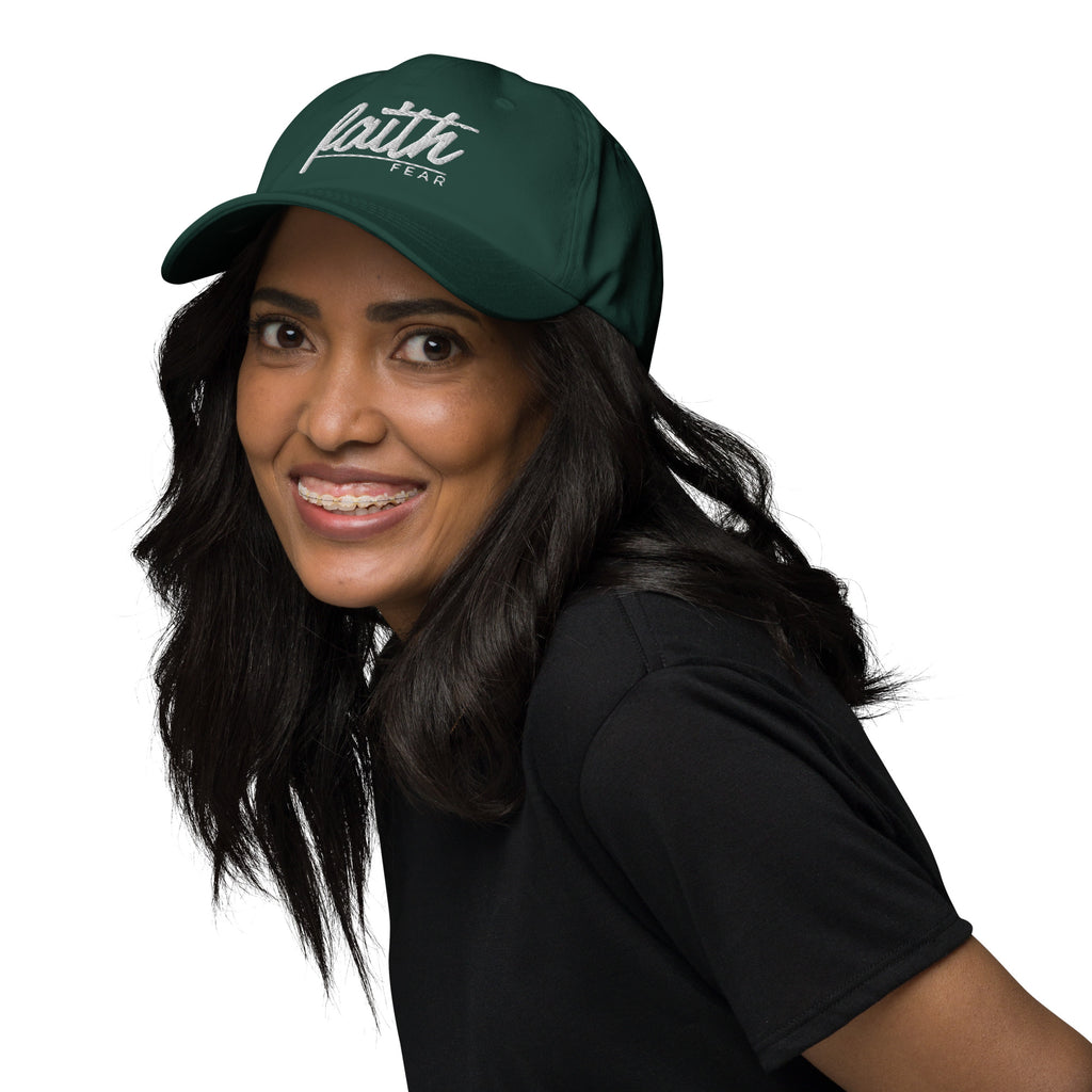 Faith Over Fear Embroidered Cotton Cap