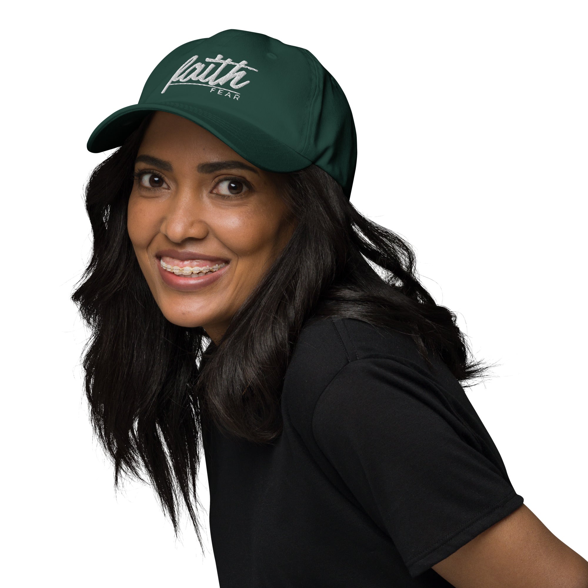Faith Over Fear Embroidered Cotton Cap