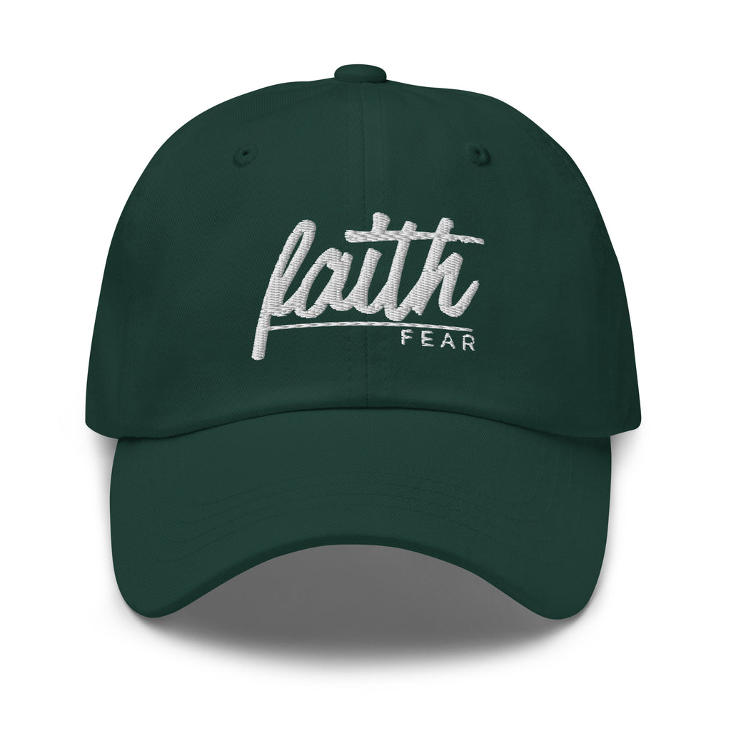 Faith Over Fear Embroidered Cotton Cap