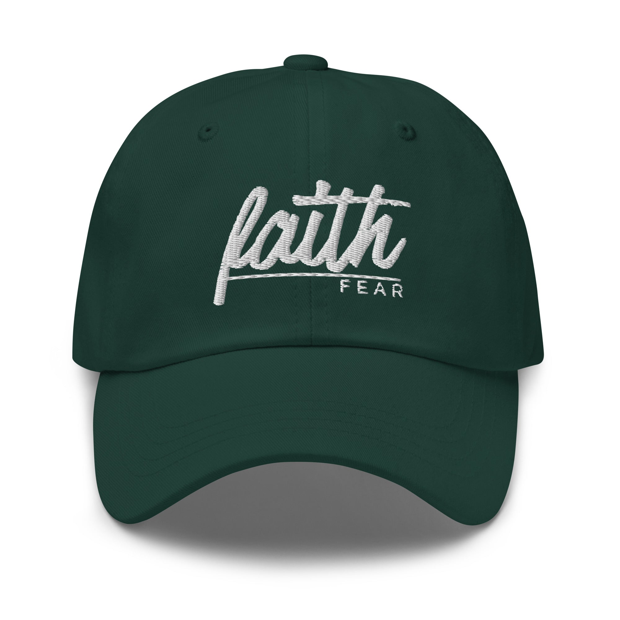 Faith Over Fear Embroidered Cotton Cap