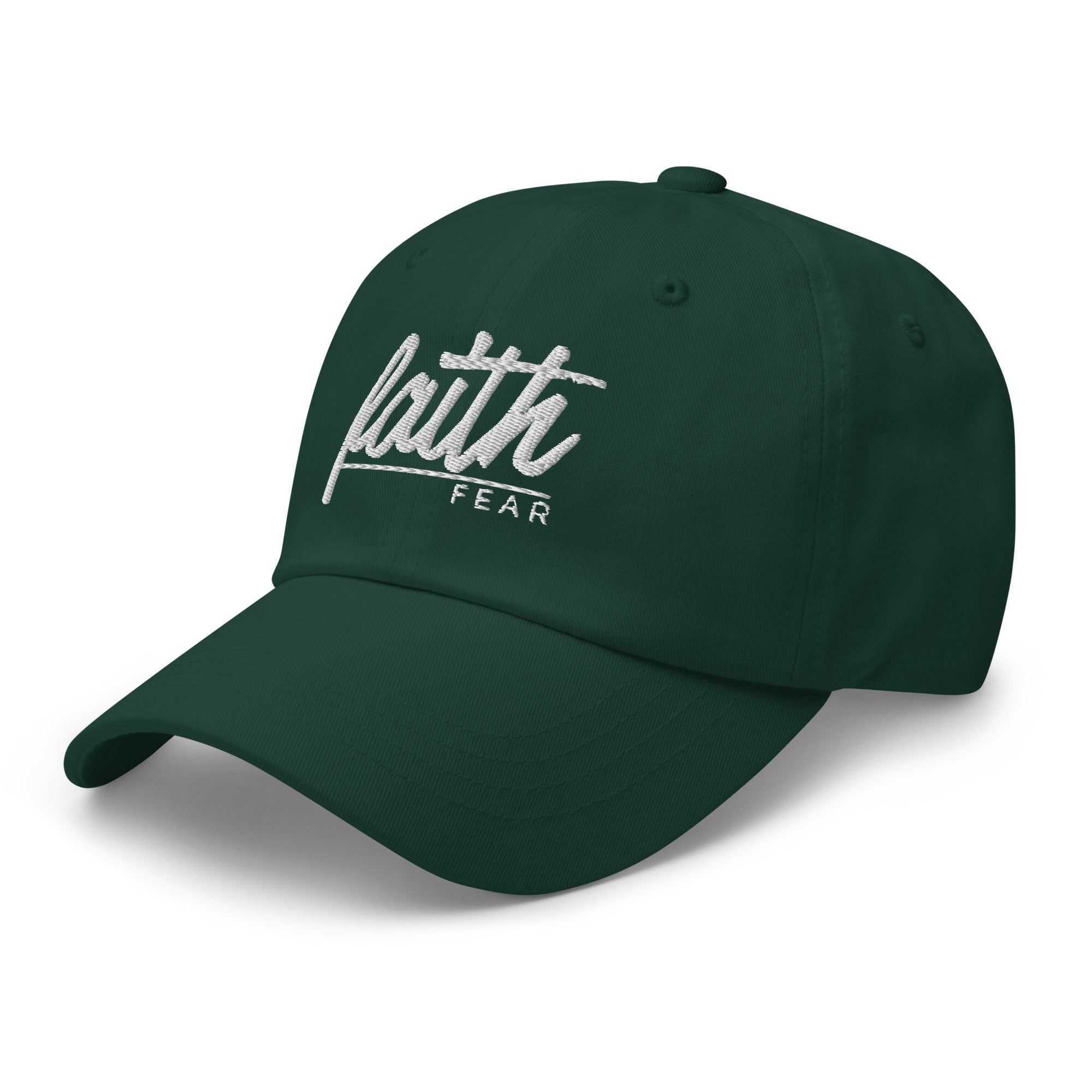 Faith Over Fear Embroidered Cotton Cap