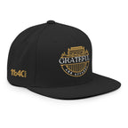 Grateful Ark Crest Snapback | Premium All Black Wool Blend