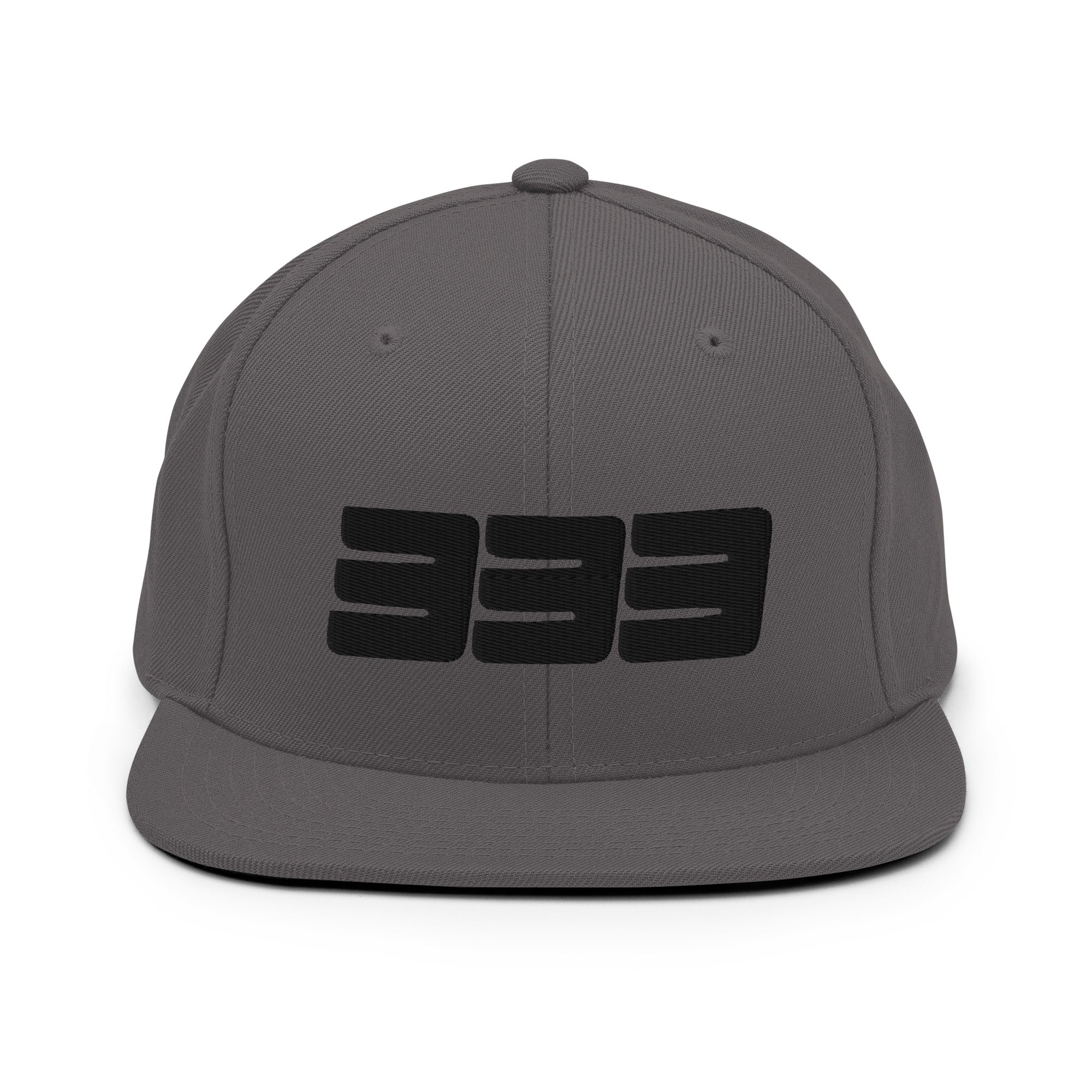 333 3D Snapback Hat | Premium Wool Blend Flat Brim