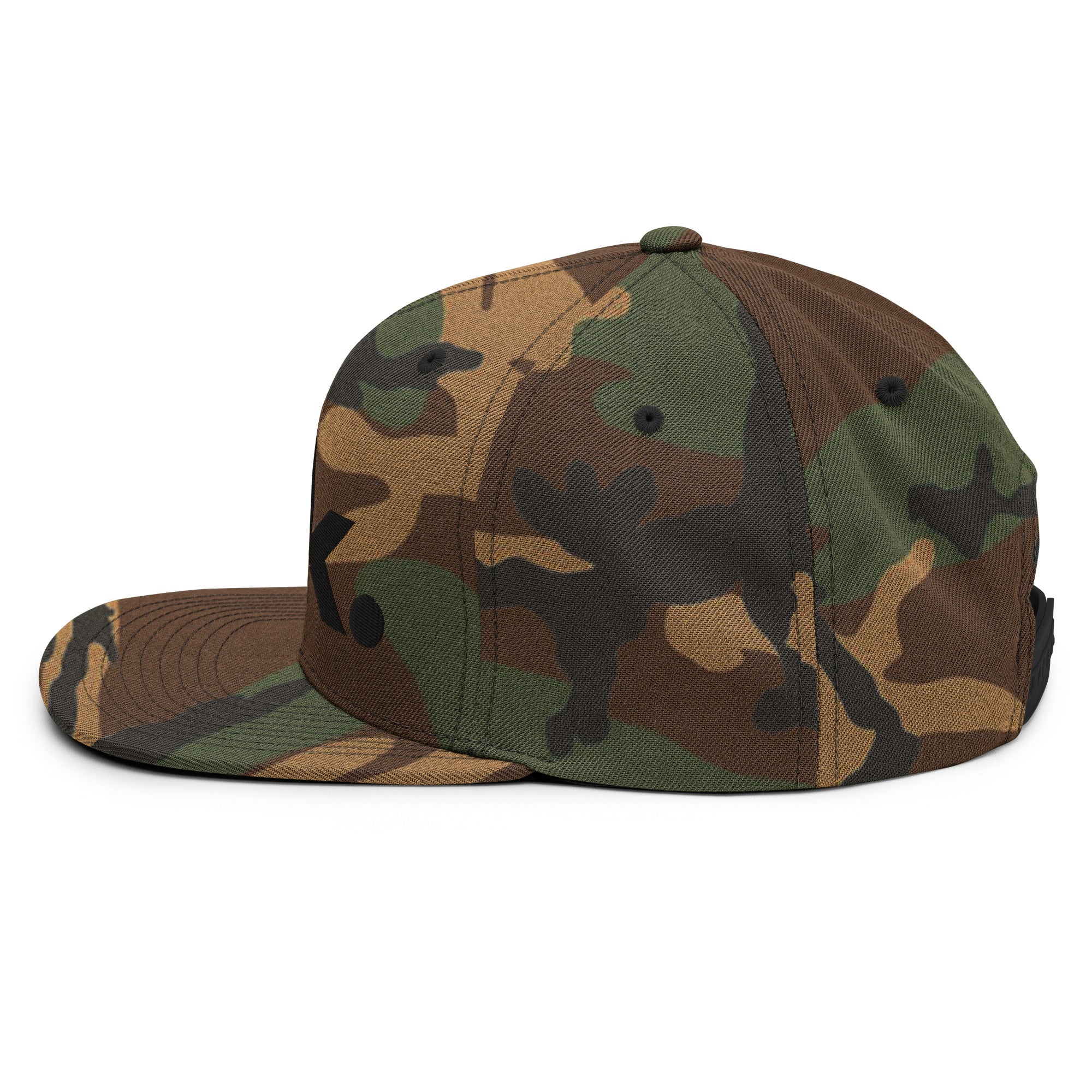 Ark Brand Logo 3D Snapback | Green Camo Flat Bill Hat