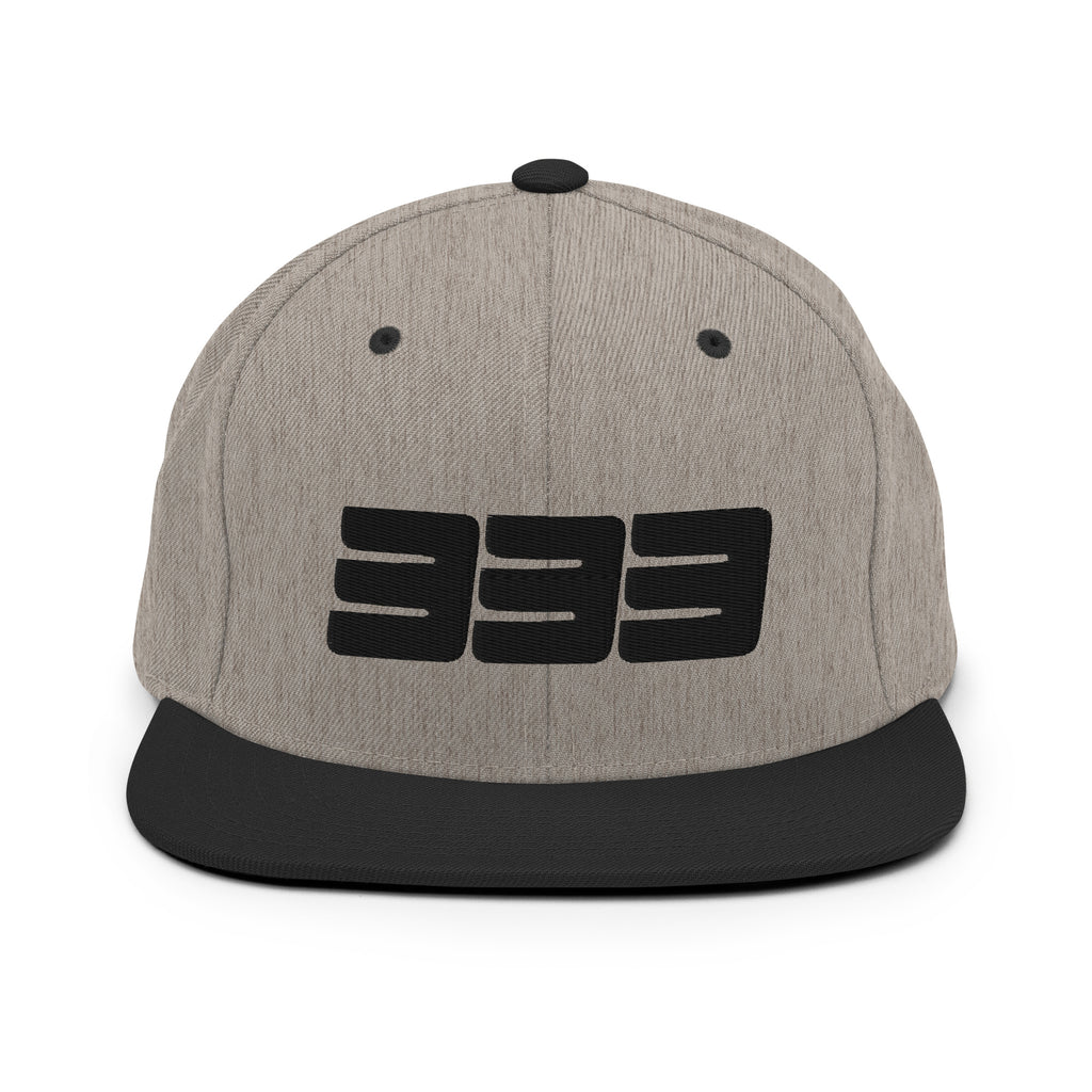 333 3D Snapback Hat | Premium Wool Blend Flat Brim