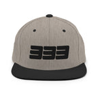 333 3D Snapback Hat | Premium Wool Blend Flat Brim
