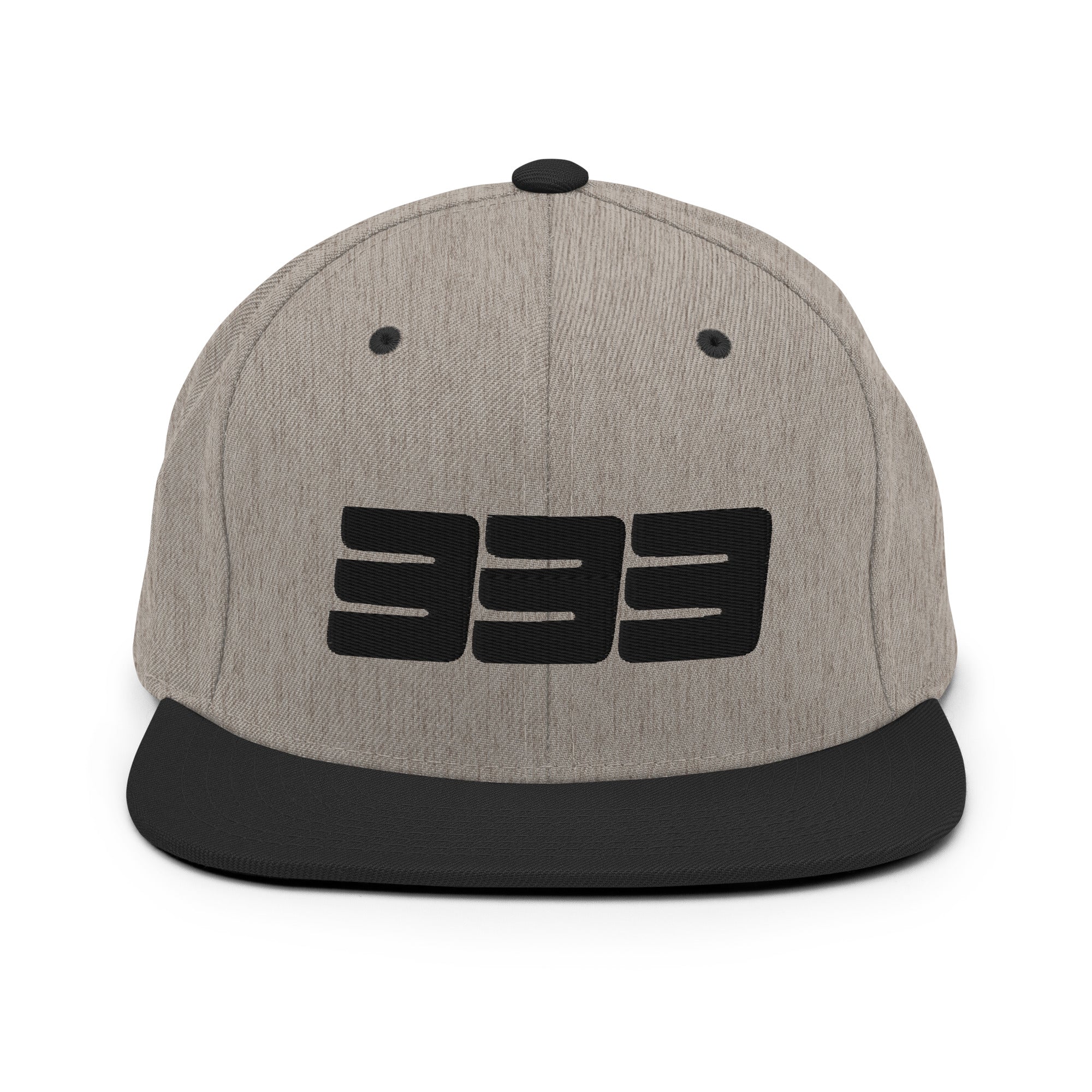 333 3D Snapback Hat | Premium Wool Blend Flat Brim