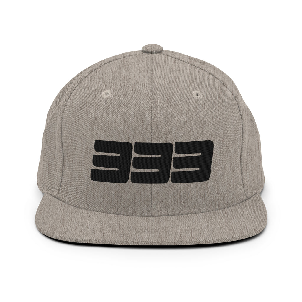 333 3D Snapback Hat | Premium Wool Blend Flat Brim