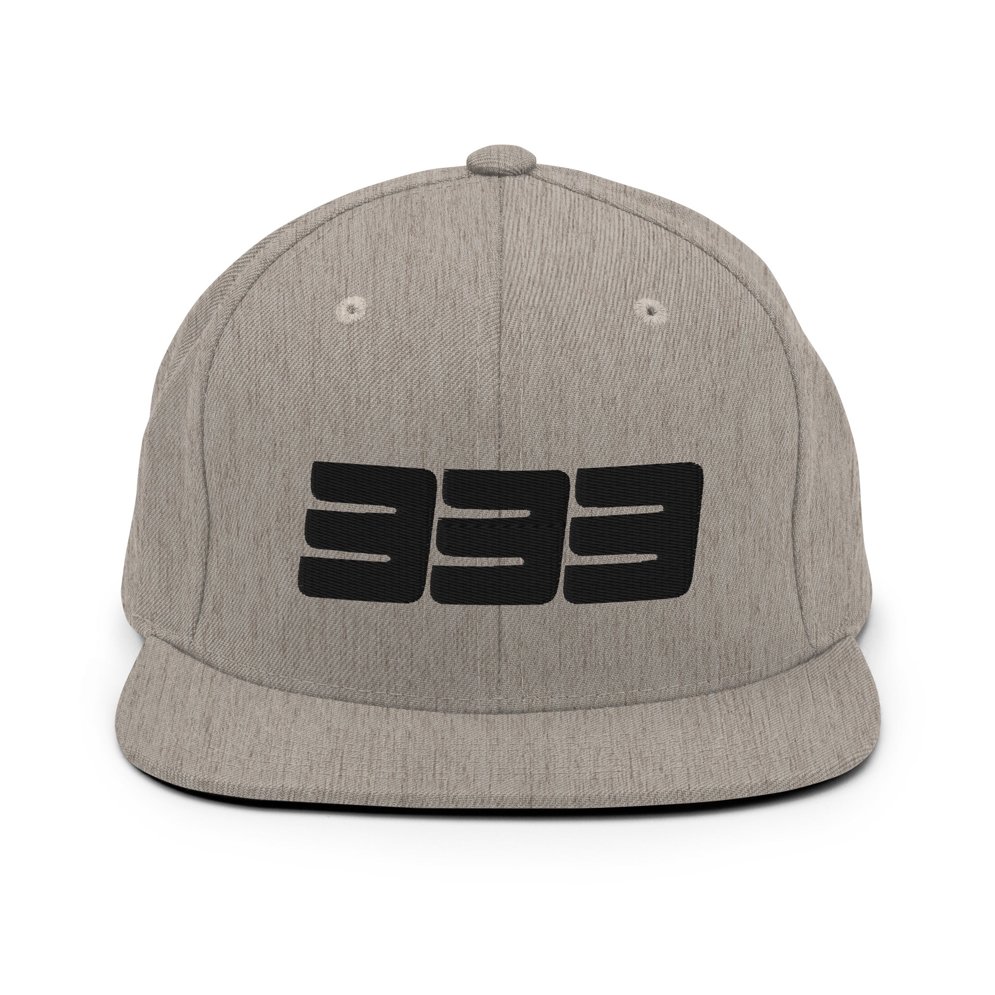 333 3D Snapback Hat | Premium Wool Blend Flat Brim