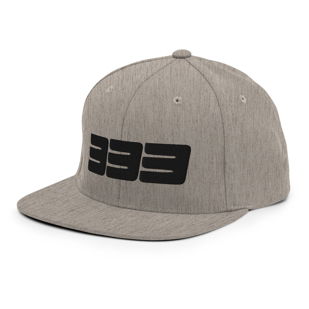 333 3D Snapback Hat | Premium Wool Blend Flat Brim