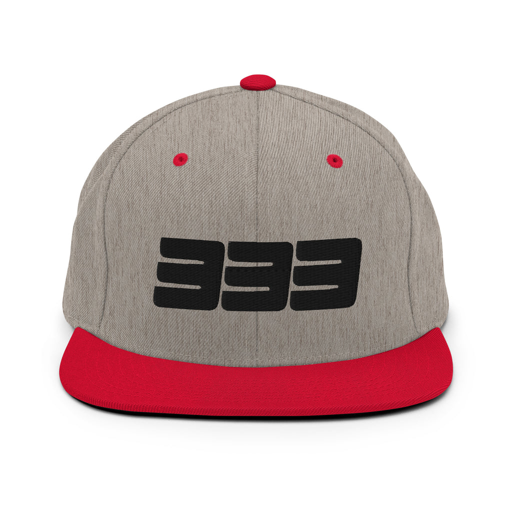333 3D Snapback Hat | Premium Wool Blend Flat Brim