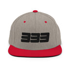 333 3D Snapback Hat | Premium Wool Blend Flat Brim