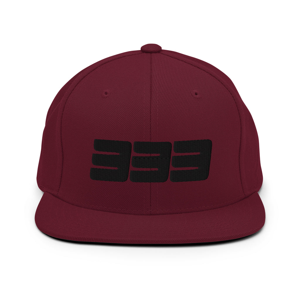 333 3D Snapback Hat | Premium Wool Blend Flat Brim