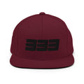 333 3D Snapback Hat | Premium Wool Blend Flat Brim
