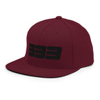 333 3D Snapback Hat | Premium Wool Blend Flat Brim