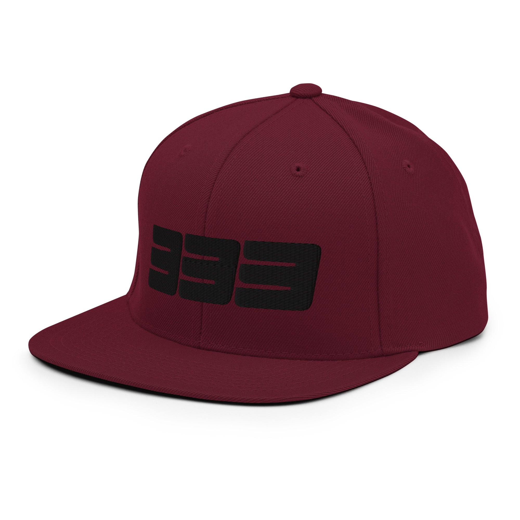 333 3D Snapback Hat | Premium Wool Blend Flat Brim